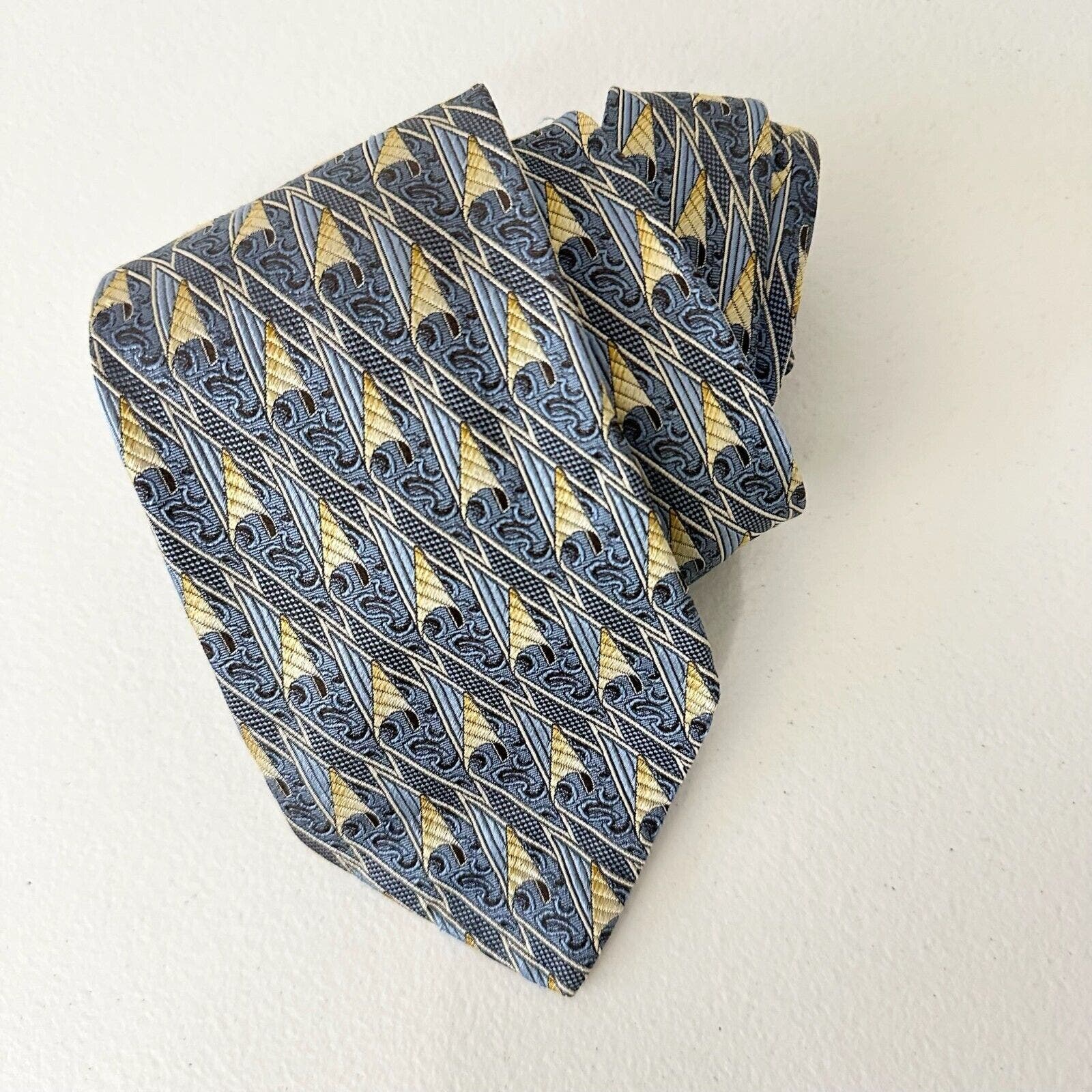 Ermenegildo Zegna Multicolor Woven Silk Tie Italy Made